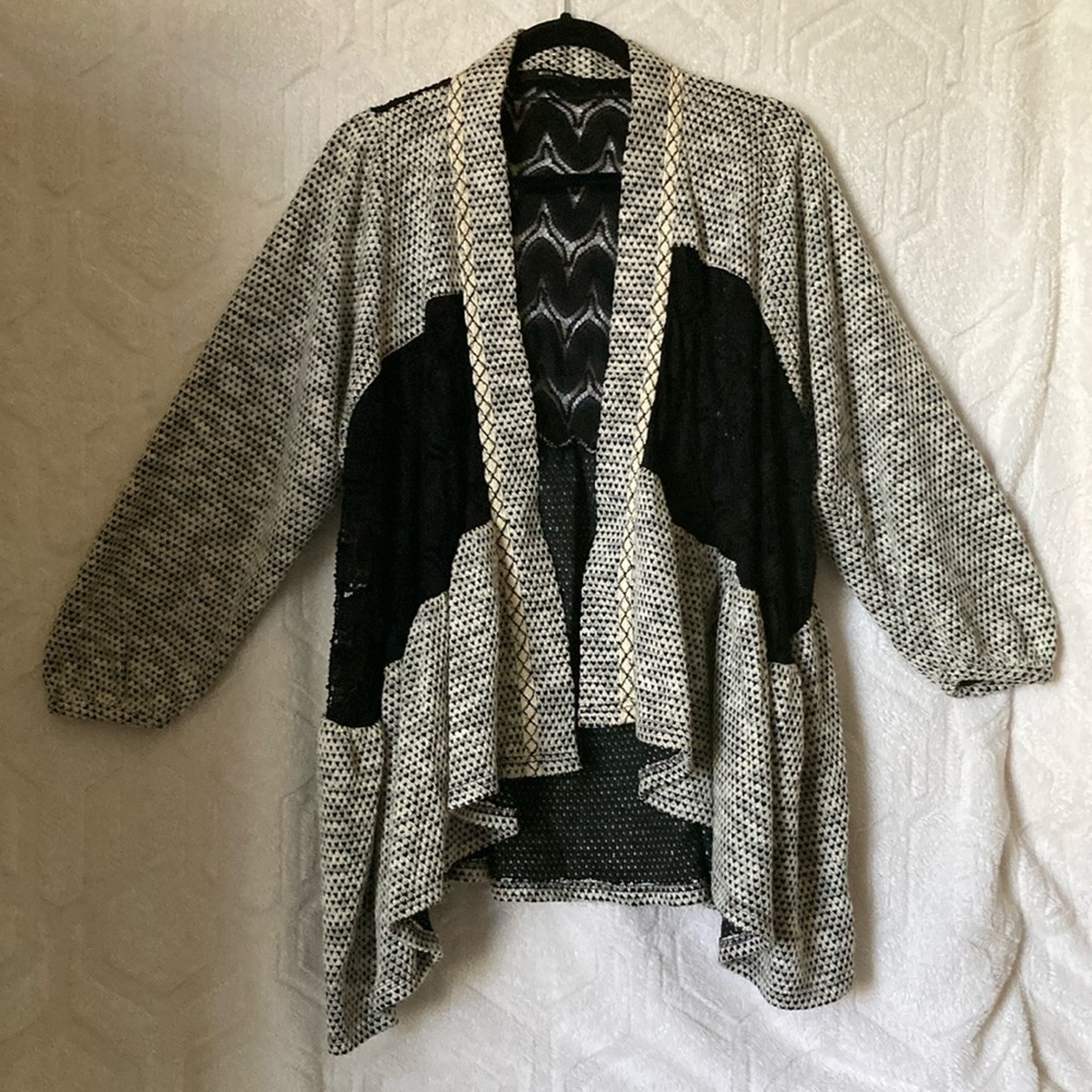 EUC   Miss Me Lace detail Open Cardigan
